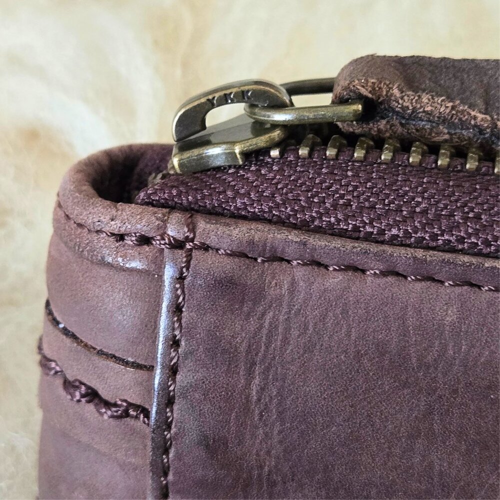 Harbour 2nd Soft Leather Zip-Around Wallet Distressed Studded Embellished, NICE! - Picture 5 of 16